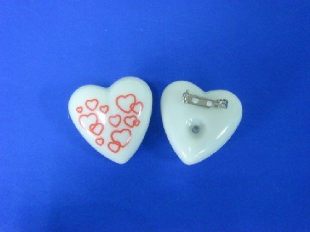3C Changing Heart Blinking Brooch